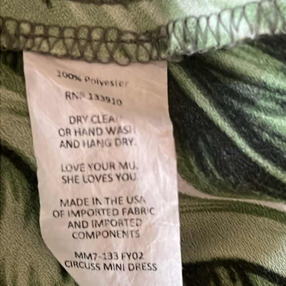 Lulus Palm Leaf Mini Dress Size Medium - Picture 7 of 7